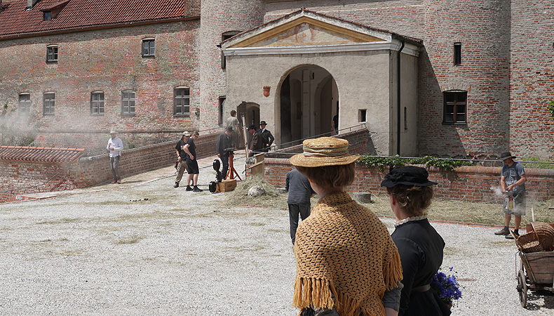 Bild: Dreharbeiten auf der Burg Trausnitz in Landshut