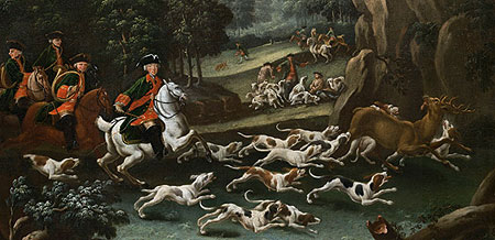The courtly coursing, painting by Kleemann brothers