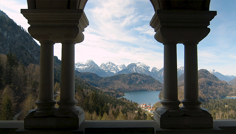 Bild: Schloss Neuschwanstein, Blick vom Balkon