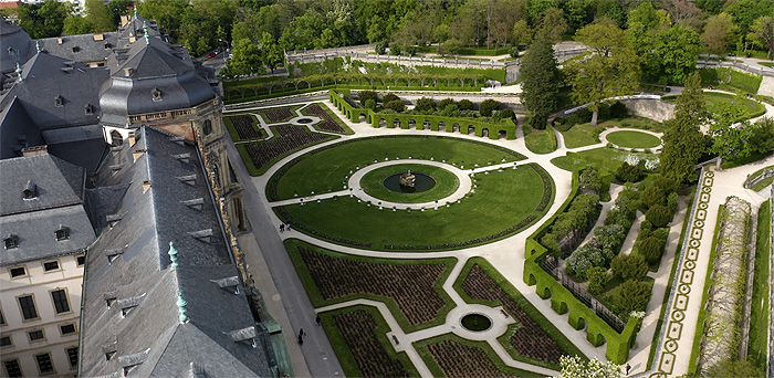Picture: Würzburg Residence and Court Garden from above