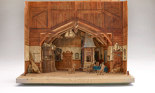 Picture: Stage set model "Room in the captain’s house", view of the front