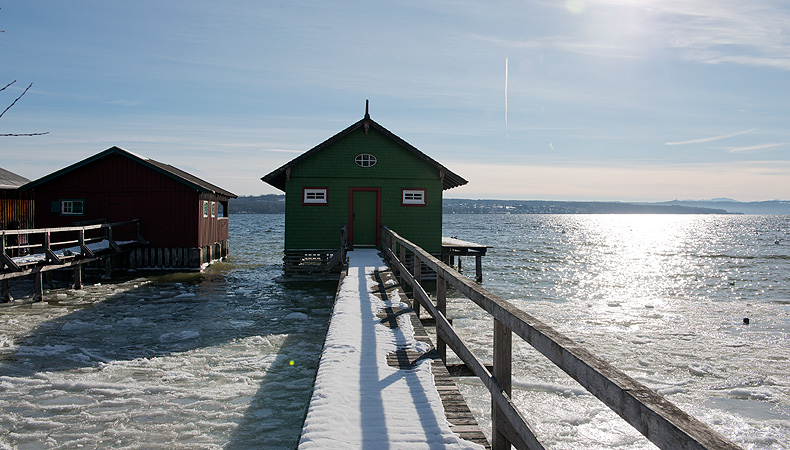 Picture: Boathouses at the Ammersee