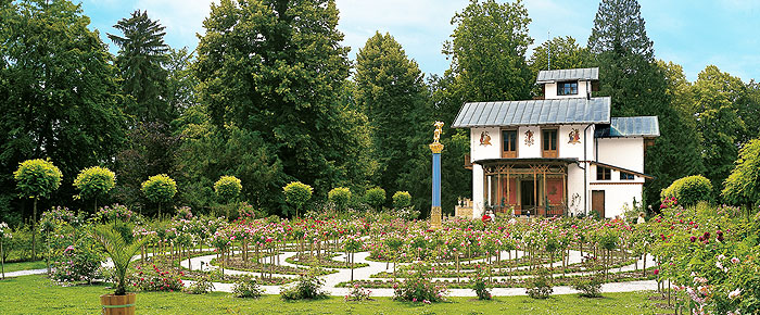 Bild: Garten auf der Roseninsel im Starnberger See
